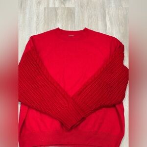 Vibrant Red Women's Crewneck Sweater